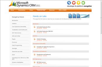 Dynamics CRM 2011 Developer Training Kit screenshot 3