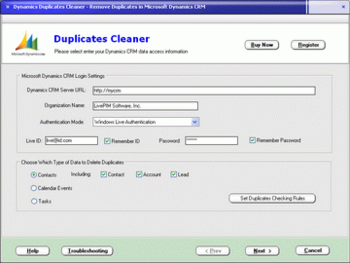 Dynamics CRM Duplicates Cleaner screenshot