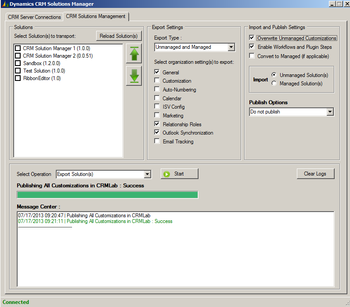 Dynamics CRM Solutions Manager screenshot 2
