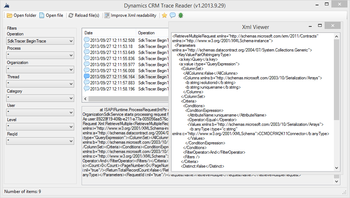 Dynamics CRM Trace Reader screenshot 2