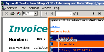 Dynasoft TeleFactura screenshot 2