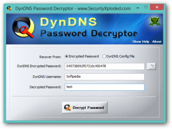 DynDNS Password Decryptor Portable screenshot
