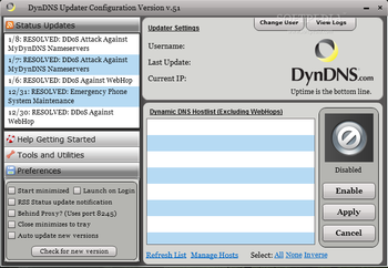 DynDNS Updater screenshot 2