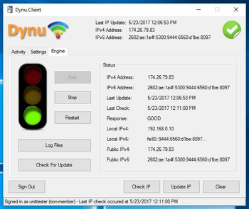 Dynu IP Update Client screenshot