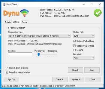 Dynu IP Update Client screenshot 2