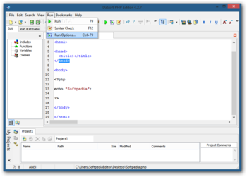 DzSoft PHP Editor screenshot 6