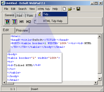 DzSoft WebPad screenshot 2