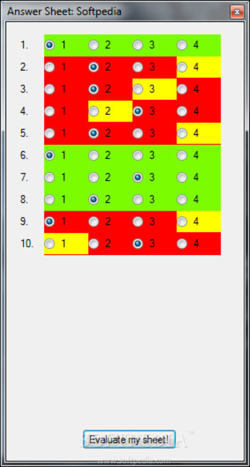 E Answer Sheet screenshot 3