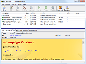 e-Campaign screenshot