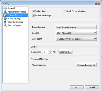 e-Capsule Private Browser HD screenshot 5