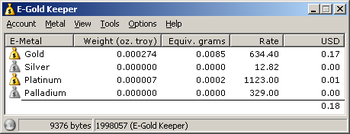 E-Gold Keeper screenshot