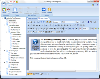 e-Learning Authoring Tool screenshot