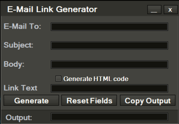 E-Mail Link Generator screenshot