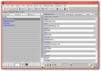 E-Mail List Organizer Deluxe screenshot