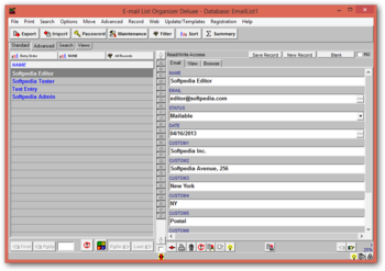 E-Mail List Organizer Deluxe screenshot 2