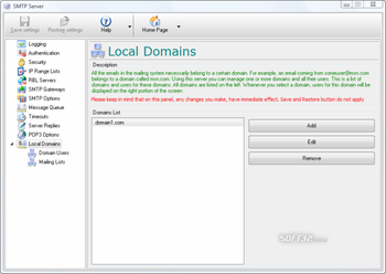 E-Mail Server screenshot 2