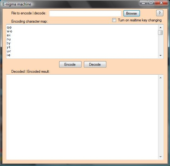E-nigma-machine screenshot