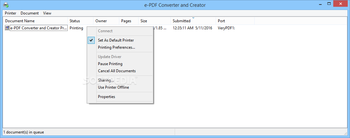 e-PDF Converter and Creator Printer screenshot