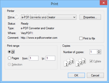 e-PDF Converter and Creator Printer screenshot 2