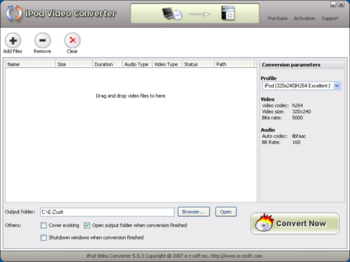 E-Zsoft iPod Video Converter screenshot
