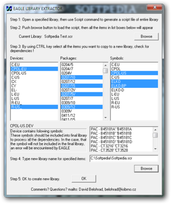 EAGLE LIBRARY EXTRACTOR screenshot