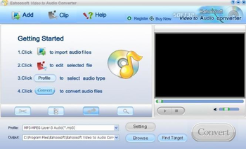 Eahoosoft Video to Audio Converter screenshot 2