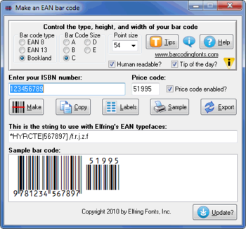 EAN Bar Codes screenshot 3