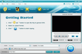 Earth Bluray To MP4 Converter screenshot