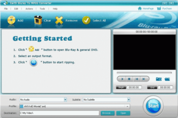 Earth Bluray To MPEG Converter screenshot