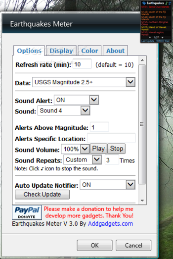 Earthquakes Meter screenshot 2