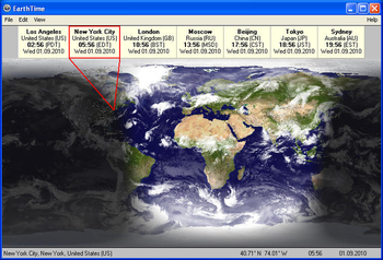 EarthTime screenshot