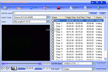 EASE DVD TO AVI Ripper screenshot