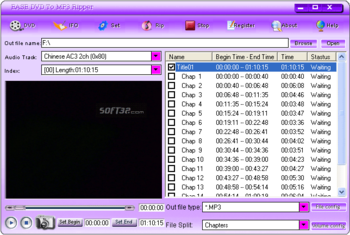 EASE DVD TO MP3 Ripper screenshot