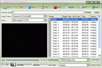 EASE DVD TO VCD Ripper screenshot