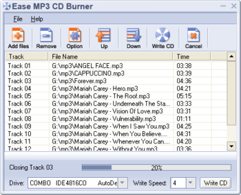 Ease MP3 CD Burner screenshot 3