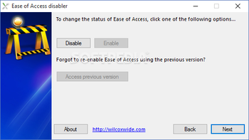 Ease of Access Disabler screenshot