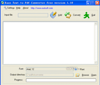 Ease Text to Pdf Converter screenshot 3