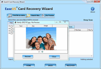 EaseUS Card Recovery Wizard screenshot
