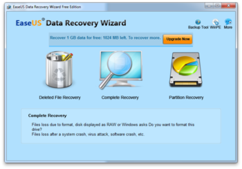 EaseUS Data Recovery Wizard Free Edition screenshot