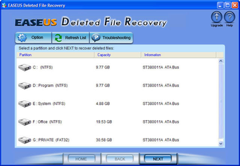 EASEUS Deleted File Recovery screenshot