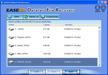EaseUS Deleted File Recovery screenshot