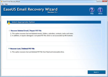 EaseUS Email Recovery Wizard screenshot 2
