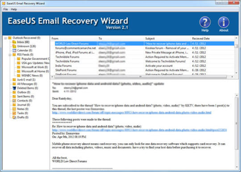 EaseUS Email Recovery Wizard screenshot 3