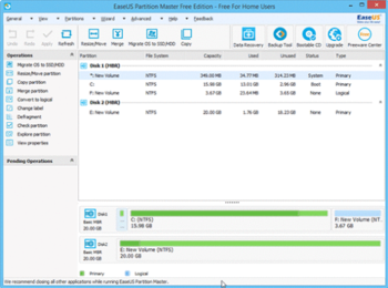 EaseUS Partition Master screenshot