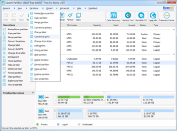 EaseUS Partition Master Free Edition screenshot