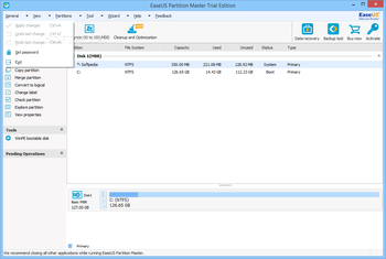 EASEUS Partition Master Professional screenshot 2