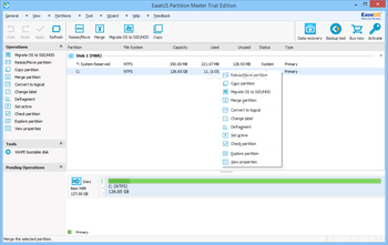 EASEUS Partition Master Server screenshot