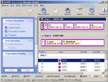 EaseUS Partition Master Server Edition screenshot 2