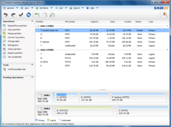 EaseUS Partition Master Server Edition screenshot 3