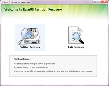 EaseUS Partition Recovery screenshot